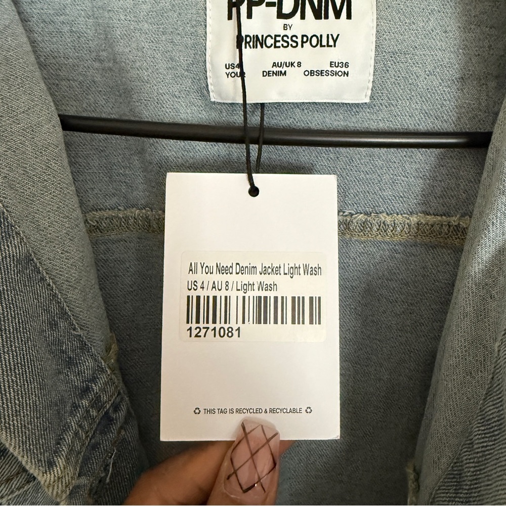 Princess Polly Oversized Denim Jacket NWT - Picture 8 of 10
